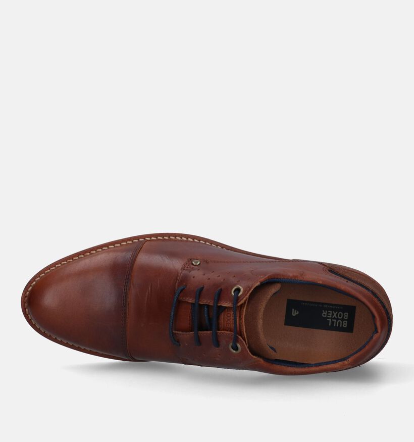 Bullboxer Cognac Geklede Veterschoenen voor heren (332306) - geschikt voor steunzolen