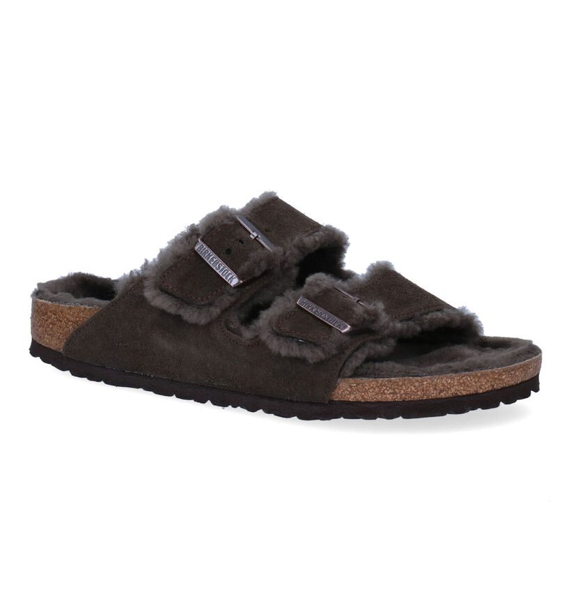 Birkenstock Arizona Nu-pieds en Gris pour hommes (330622)