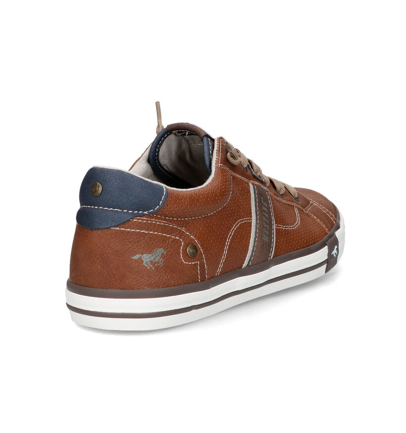 Mustang Cognac Veterschoenen voor heren (320139)