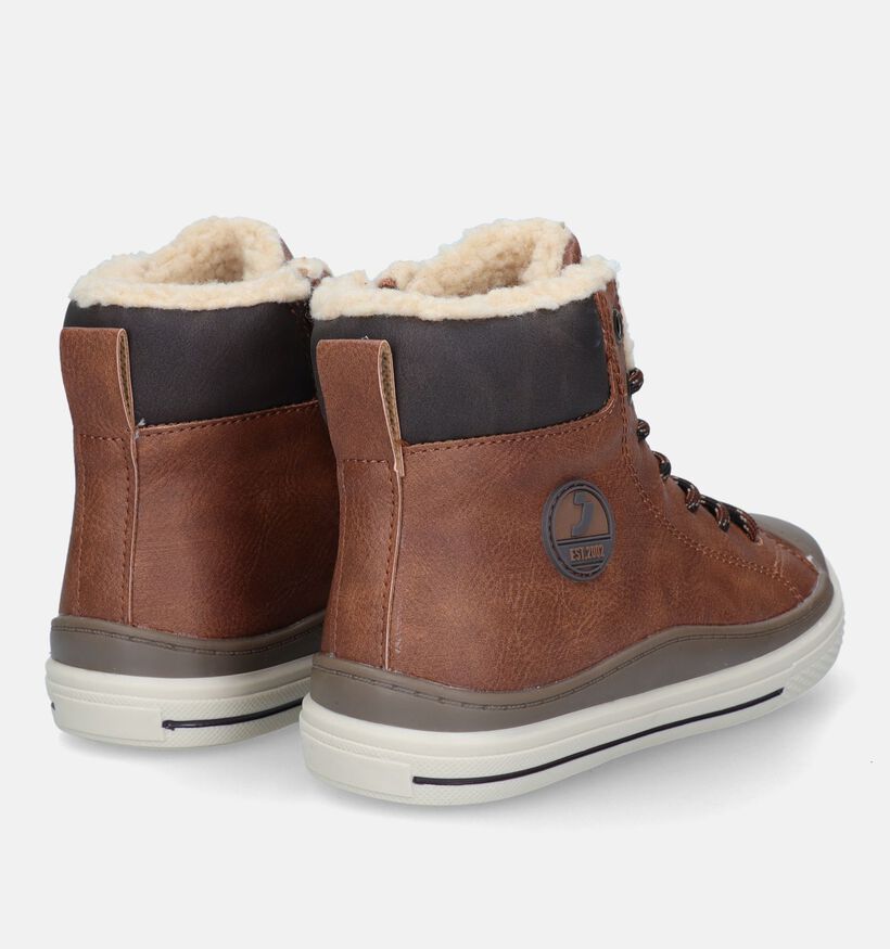 Lifestyle Chaussures hautes en Cognac pour garçons (332050) - pour semelles orthopédiques