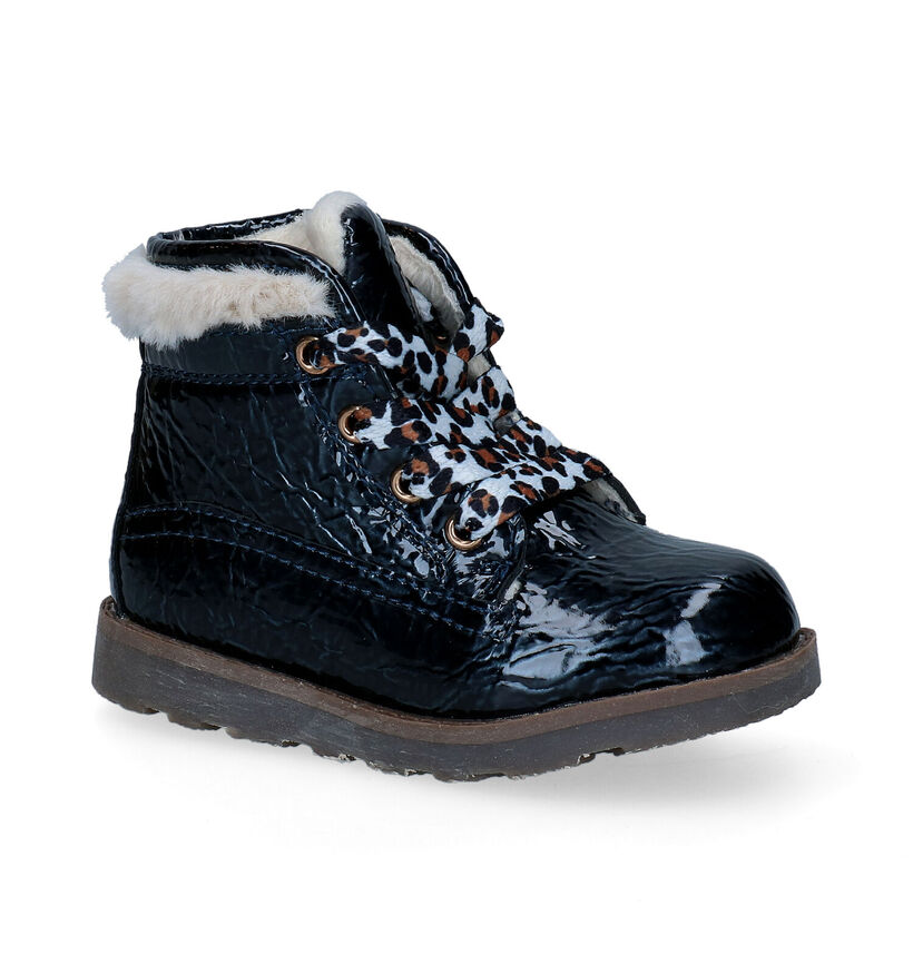 Milo & Mila Bottines robustes en Bleu foncé pour filles (297197)