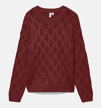Vero Moda Truien Beige/Bordeaux