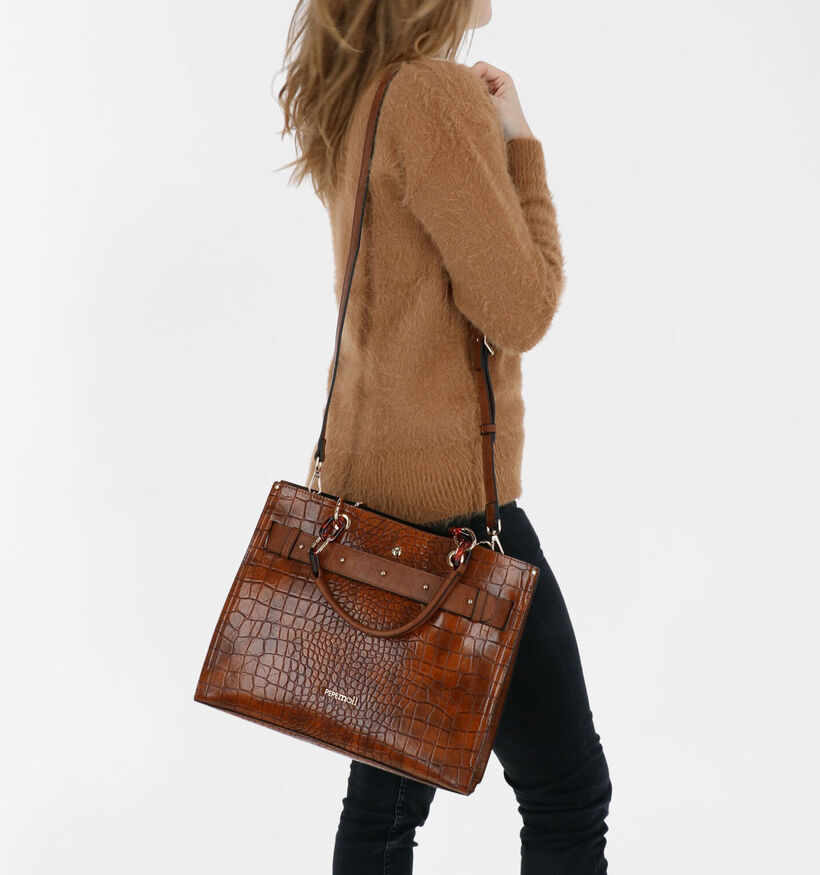 Pepe Moll Vegan Sac à main en Cognac en simili cuir (283581)