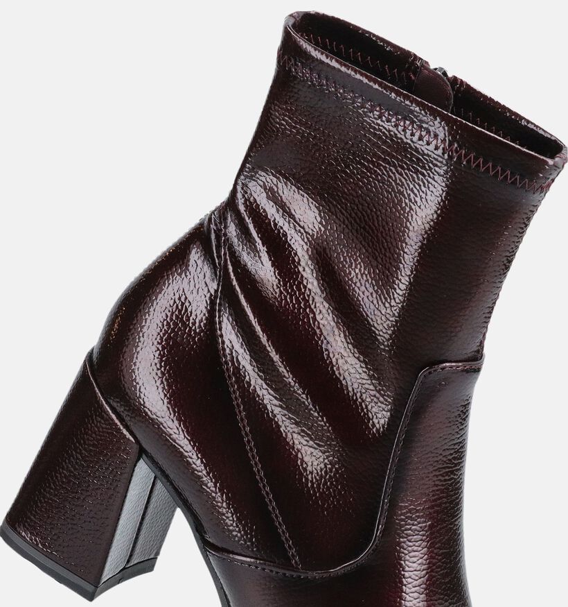 Tamaris Donkerbordeaux Enkellaarzen voor dames (376631)