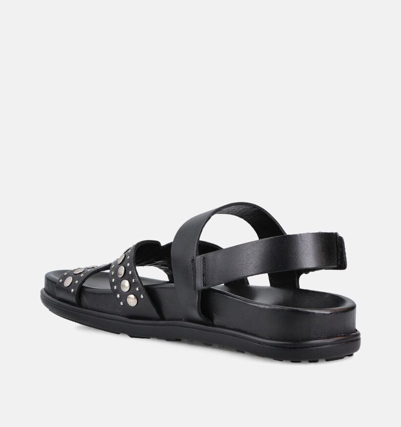 Maruti Elorai Sandales plates en Noir pour femmes (372343)