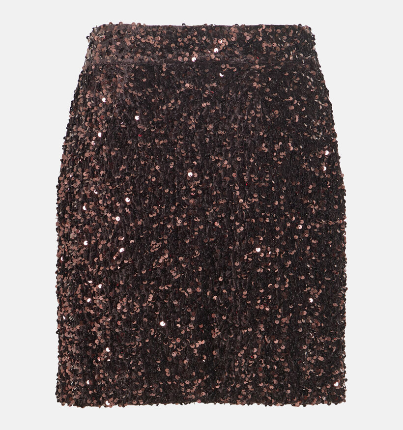 Vila Faith Sequins Donkerbruine Korte Rok voor dames (382033)