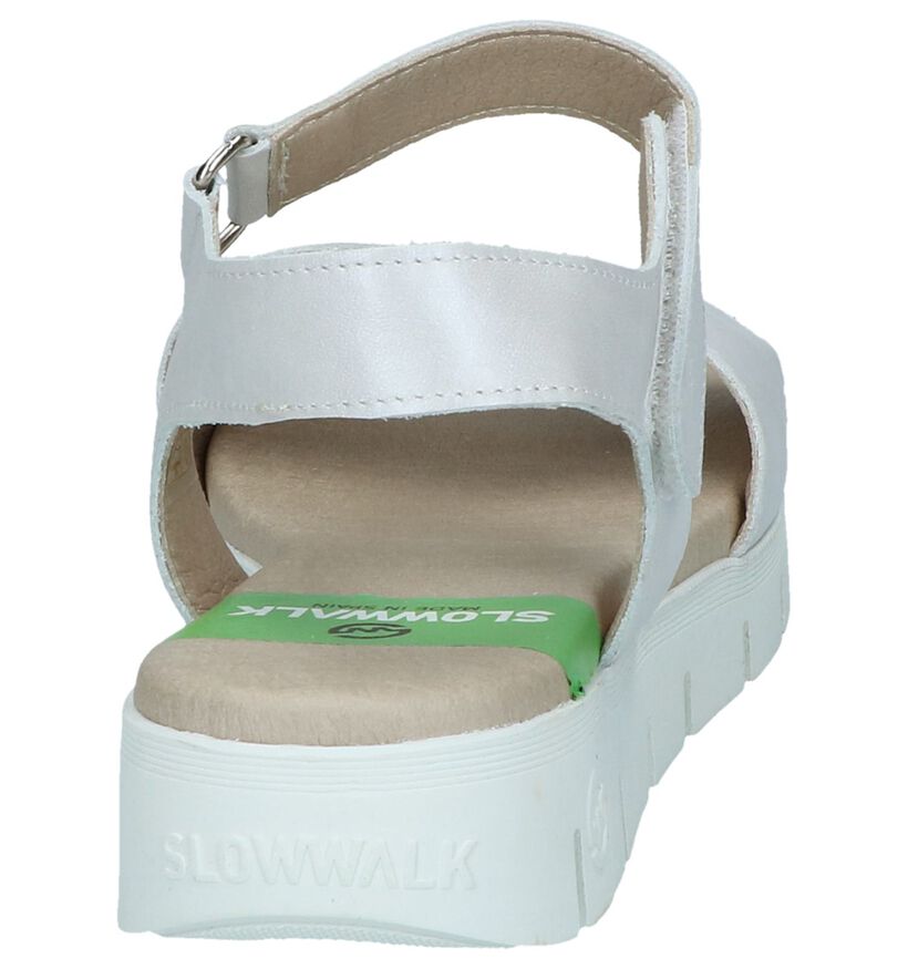 Slowwalk Sandales &agrave; talons en Gris clair en cuir (248854)