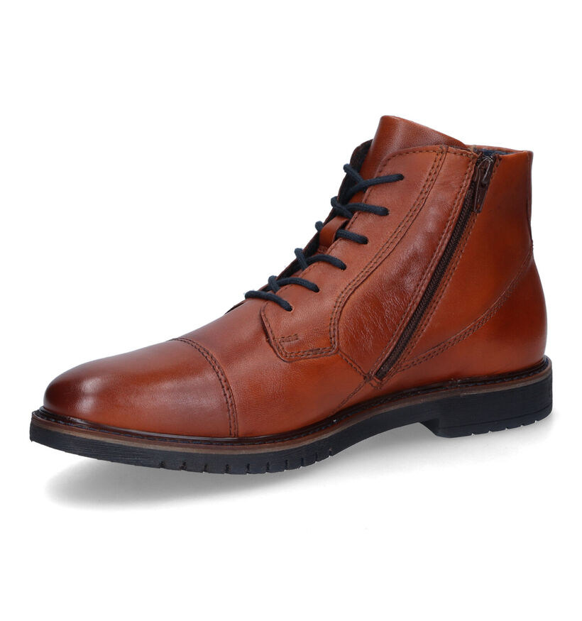 Bugatti Caj Bottines en Cognac pour hommes (328580)