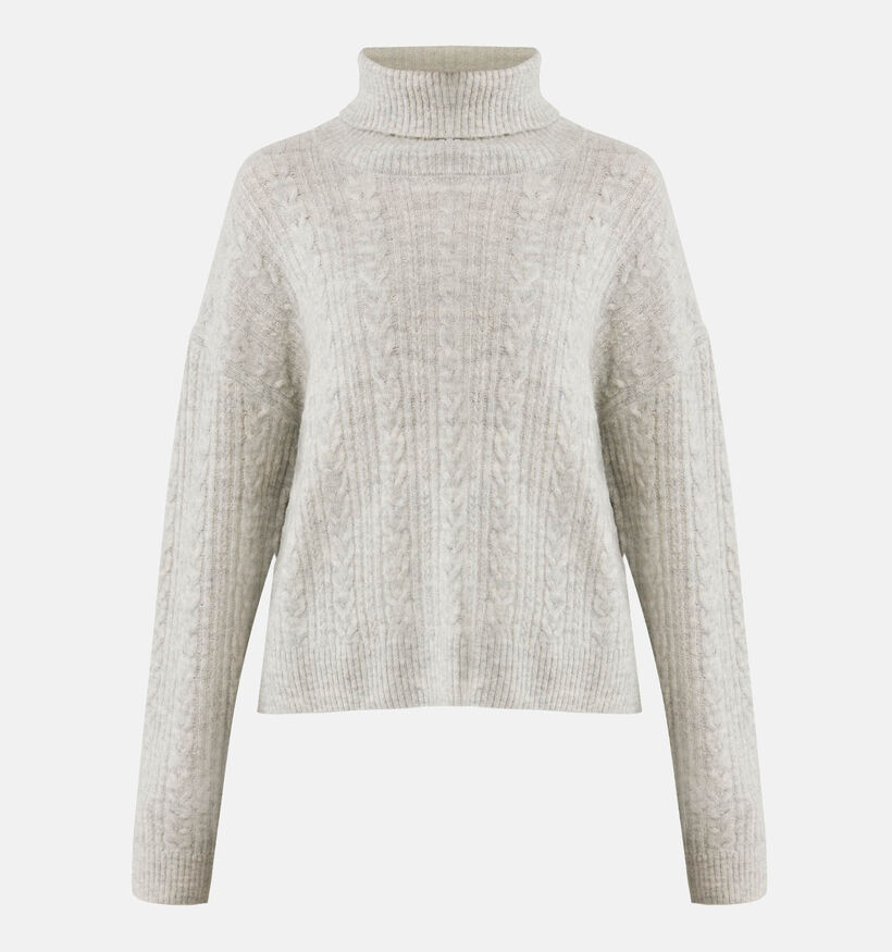 Mexx Grijze Gebreide cable trui voor dames (348277)