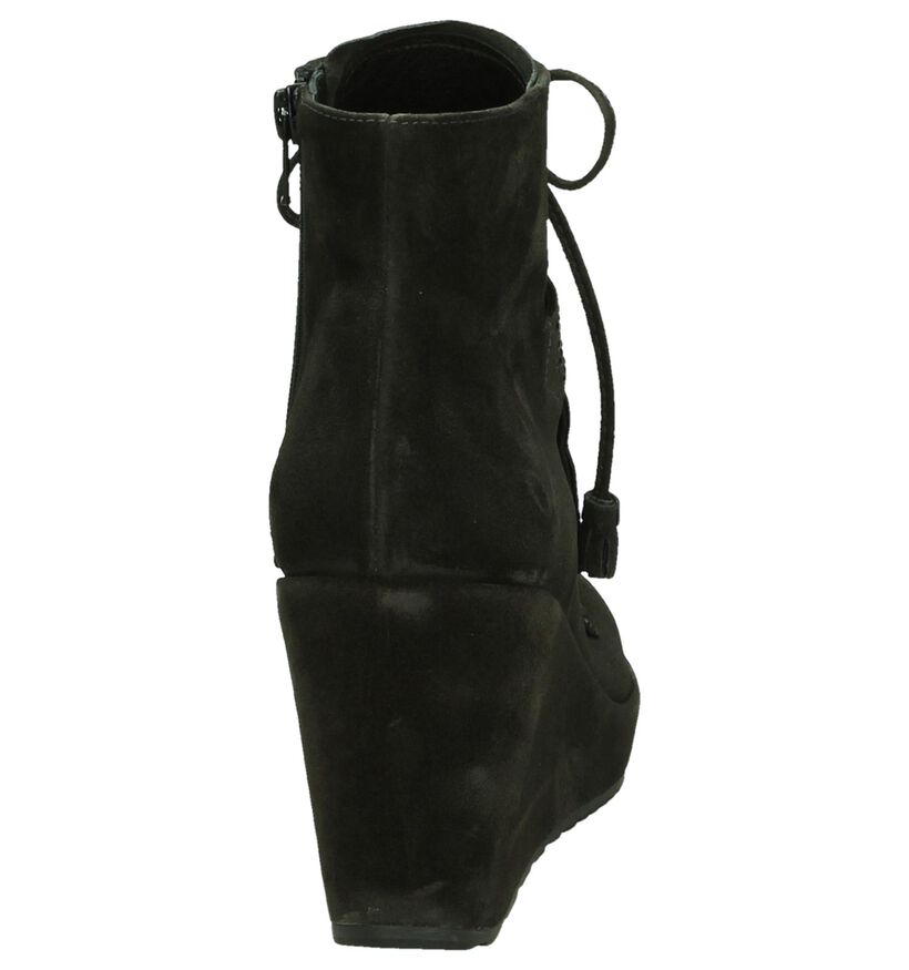Zinda Bottillons à talons en Gris foncé en daim (185267)