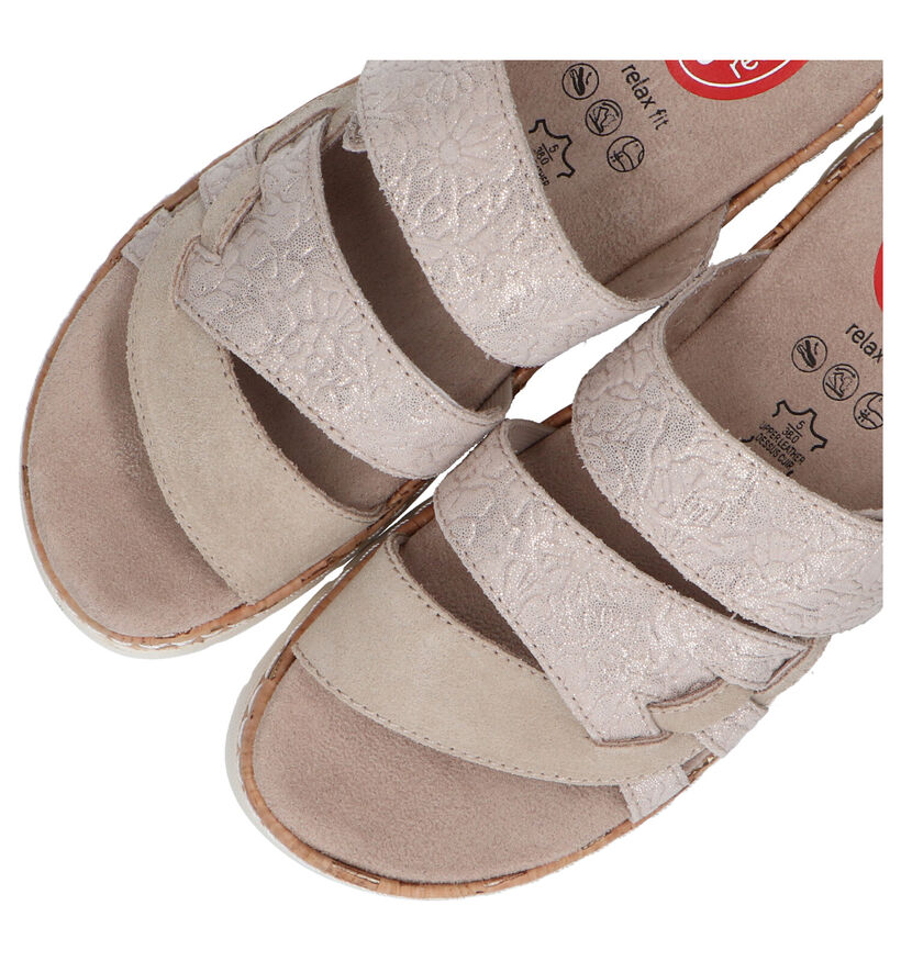Jana Beige Sandalen in nubuck (286448)