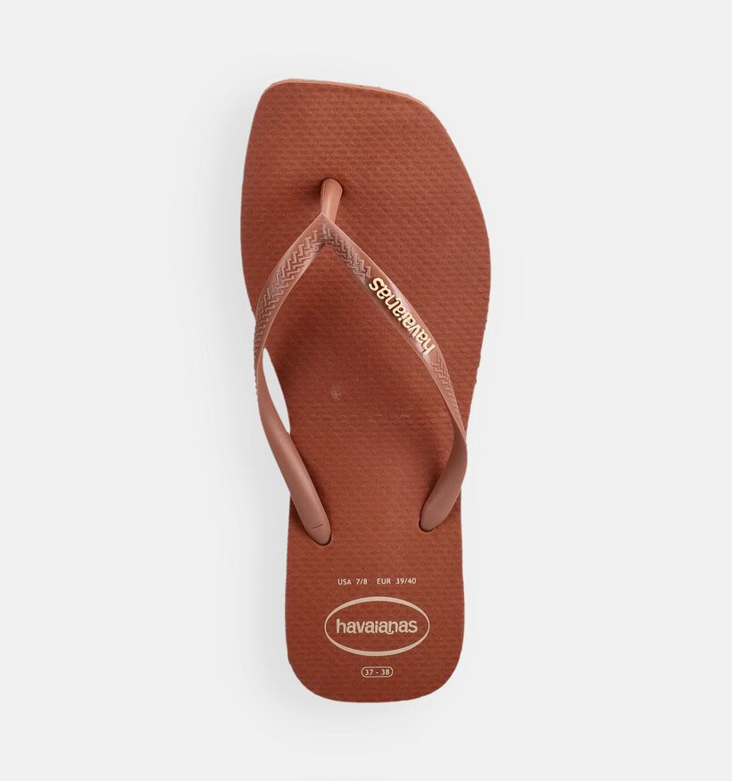 Havaianas Square Logo Pop Up Bruine Teenslippers voor dames (373111)