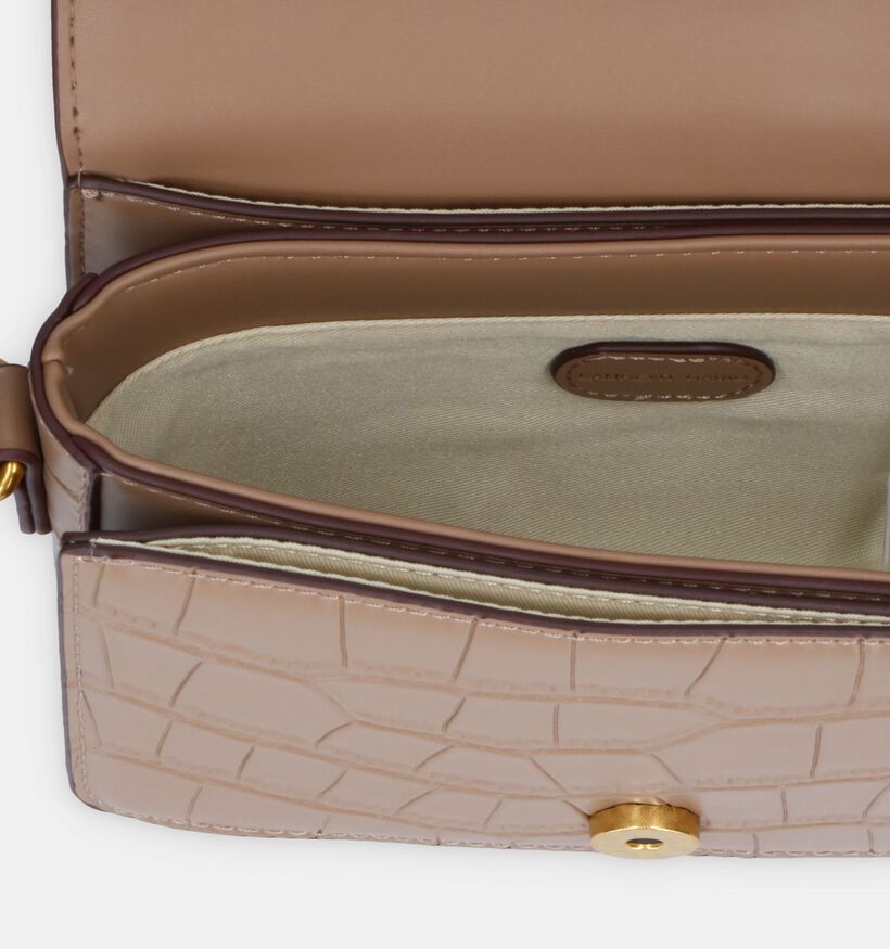Laurent David Croco Sac port&eacute; crois&eacute; en Taupe pour femmes (333648)