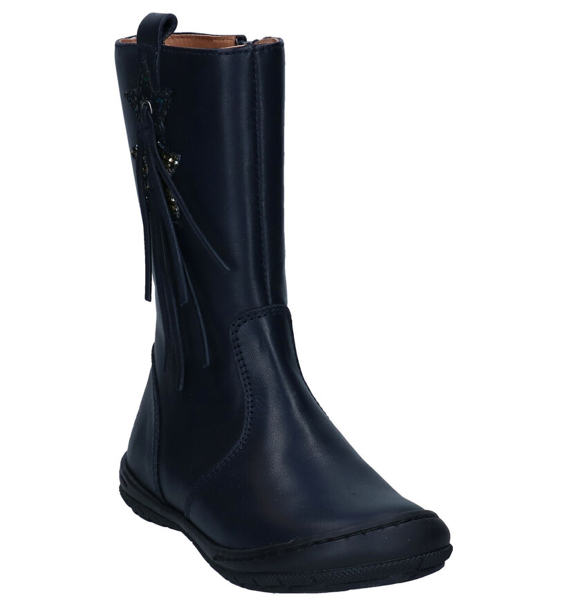 FR by Romagnoli Bottes hautes en Bleu foncé en cuir (296115)