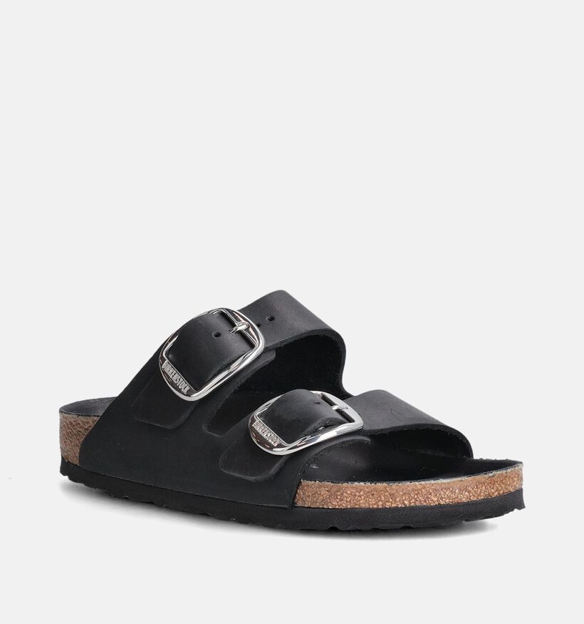 Birkenstock Arizona Big Buckle Zwarte Slippers voor dames (357606)