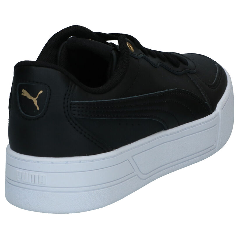 Puma Skye Zwarte Sneakers in leer (280802)