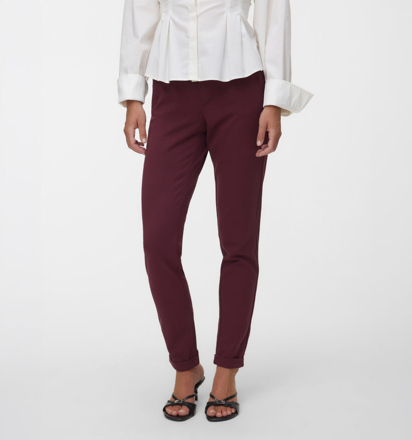 Vero Moda Maya Pantalon classique en Bordeaux pour femmes (377634)