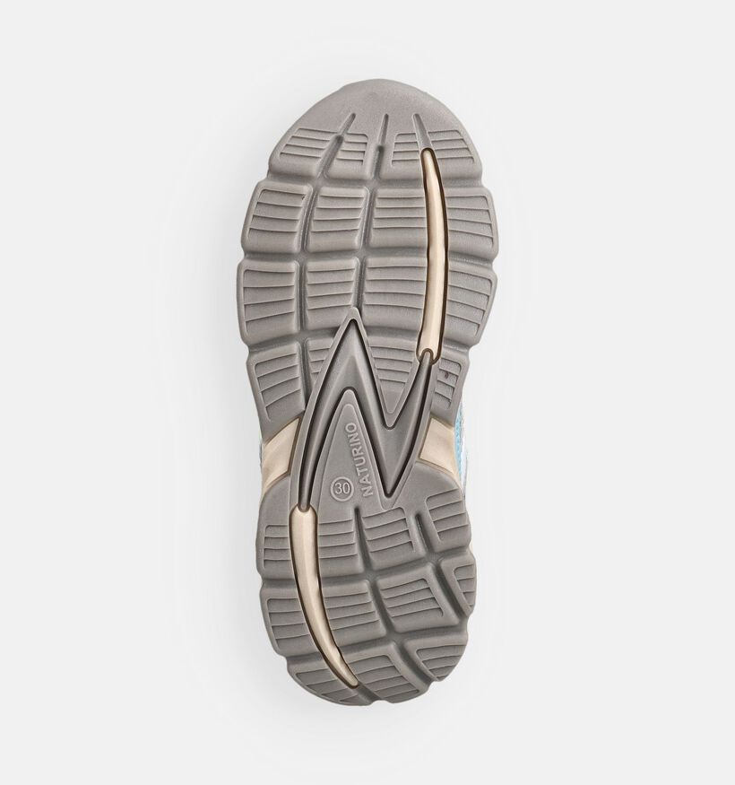 Naturino Wave Lichtbeige/Colorblock Sneakers voor meisjes (371552) - geschikt voor steunzolen