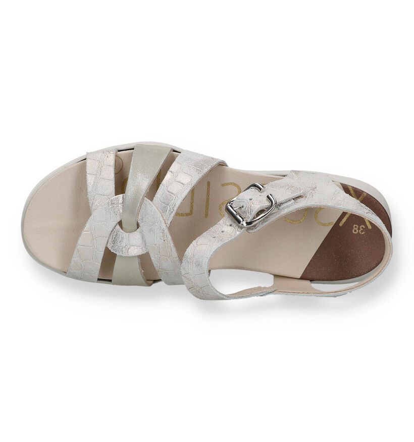 Xsensible Rhodos Zilveren Sandalen voor steunzolen voor dames (324750) - geschikt voor steunzolen