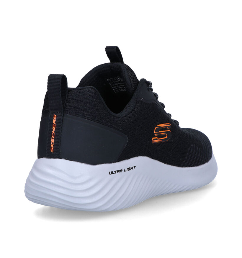 Skechers Bounder Interead Zwarte Slip-on Sneakers in stof (328115)