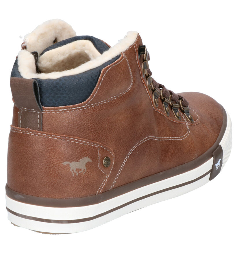 Mustang Zwarte Sneakers in kunstleer (277294)