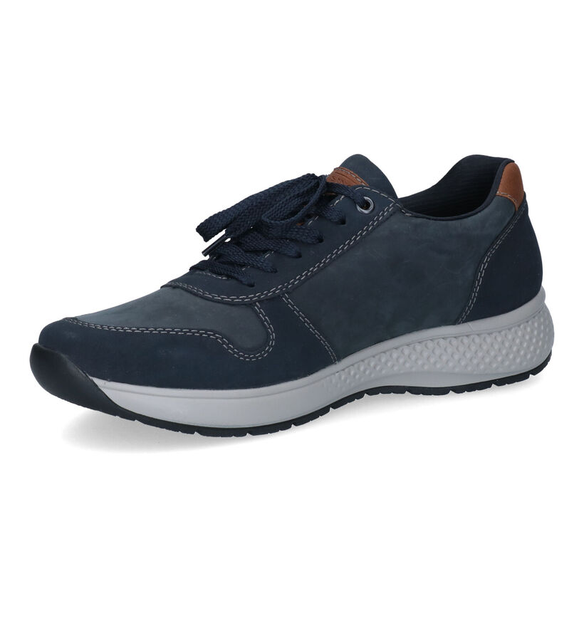 Rieker Blauwe Veterschoenen in nubuck (312361)