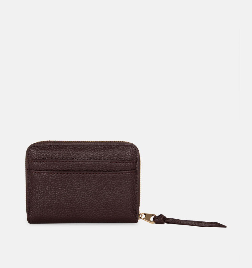 Laurent David Donkerbruine Portemonnee met Rits voor dames (381576)