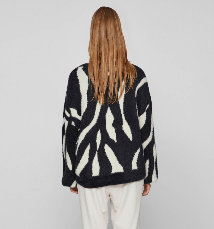 Vila Juli Zwarte Gebreide fluffy trui voor dames (328879)