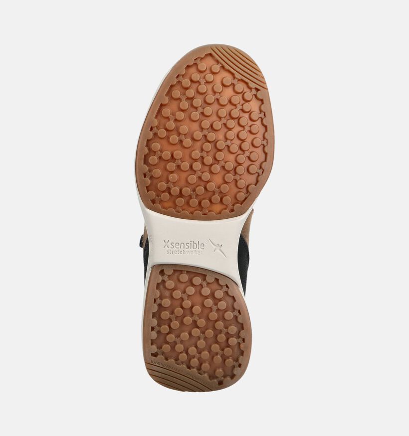 Xsensible Stretchwalker Zwarte Sneakers voor dames (379002) - geschikt voor steunzolen