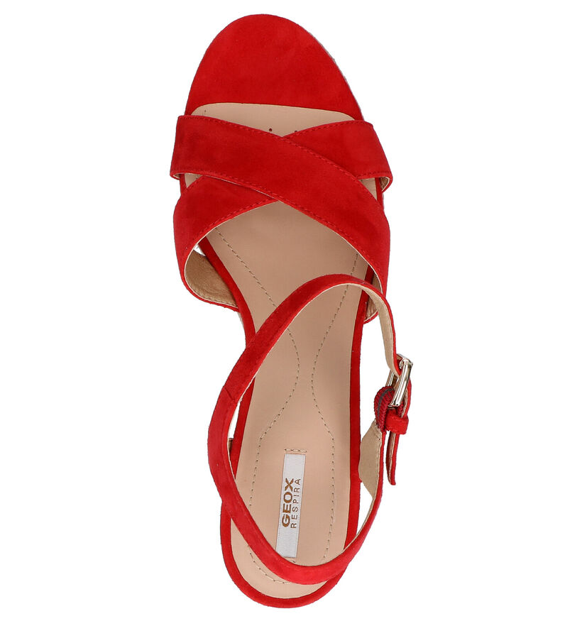 Geox Soleil Zwarte Sandalen in leer (285591)