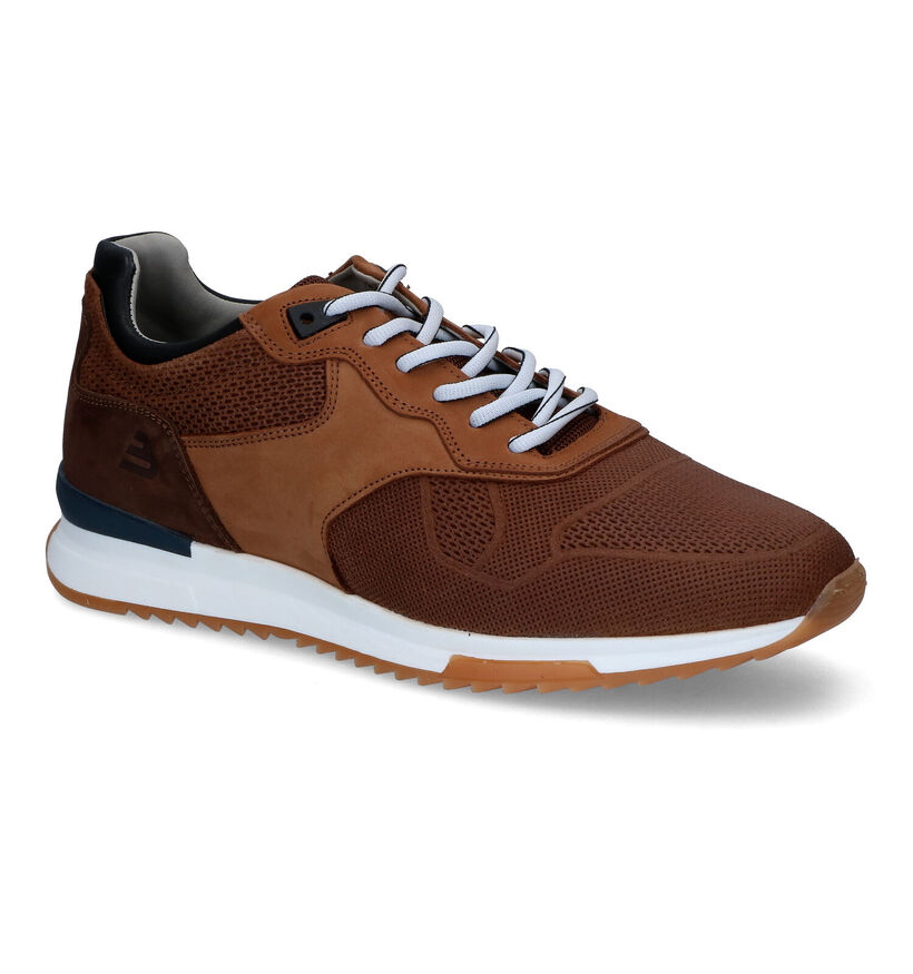 Bullboxer Chaussures à lacets en Cognac pour hommes (320904) - pour semelles orthopédiques