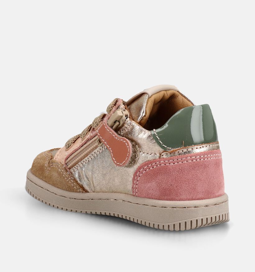 STONES and BONES Need Gouden Sneakers met Veter en Rits voor meisjes (378216) - geschikt voor steunzolen