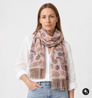 Via Limone Sjaals Blauw/Roze
