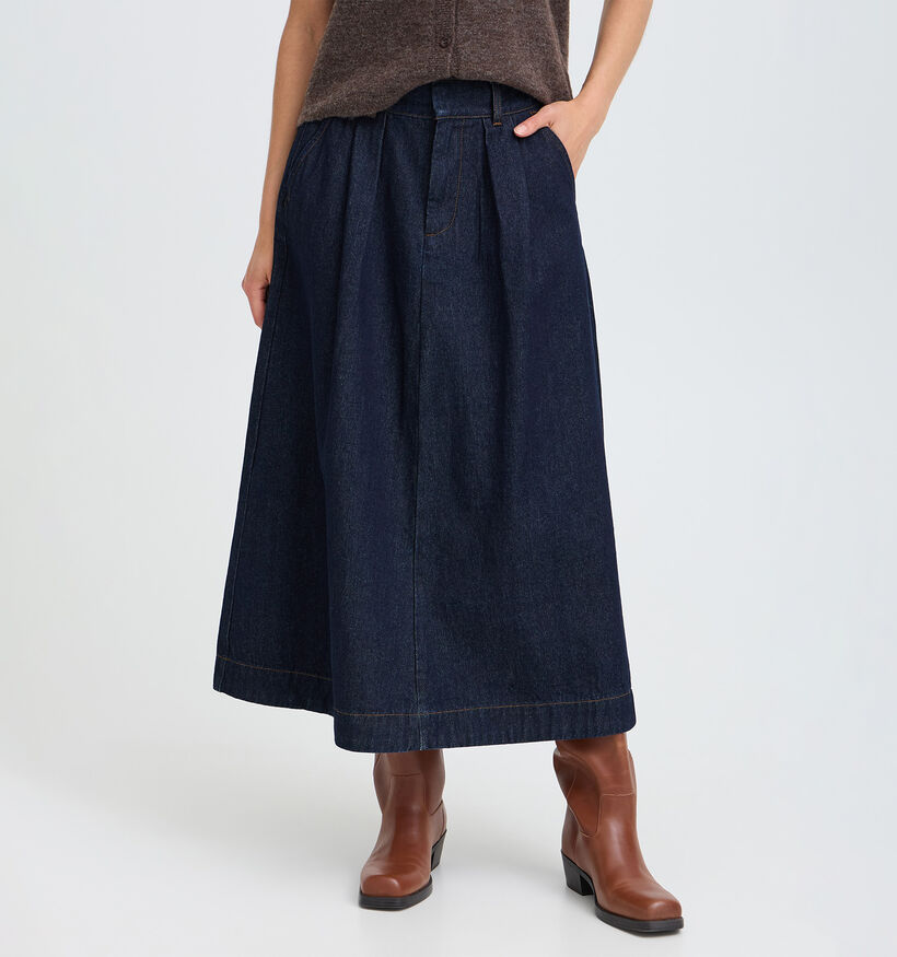 Fransa Leslie Donkerblauwe Midi-Rok voor dames (379934)