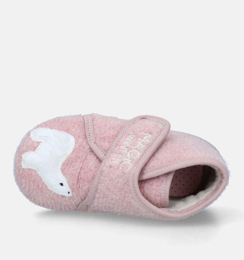 Milo & Mila Pantoufles pour bébé en Rose pour filles (332272) - pour semelles orthopédiques