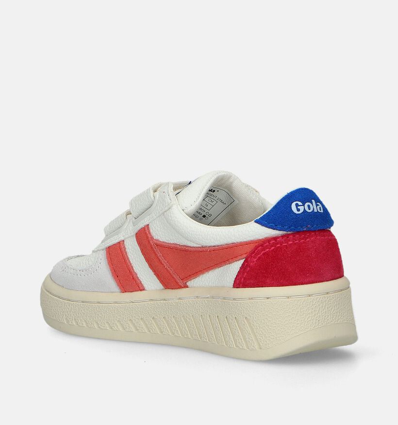 Gola Grandslam Trident Strap Witte Sneakers voor meisjes (335711) - geschikt voor steunzolen