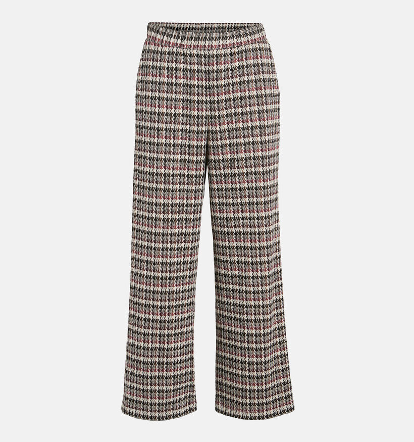 Vila Raja Bruine Geruite broek voor dames (332085)