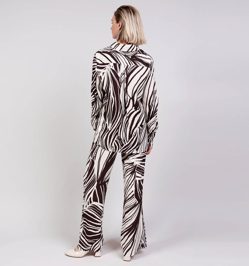 Guess Wild Escape Donkerbruin/Lichtbeige Hemd voor dames (370358)