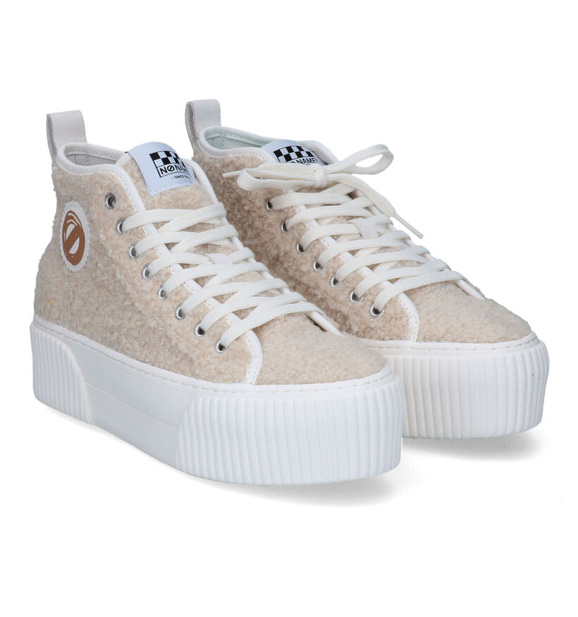 No Name Iron Mid Side Beige Sneakers voor dames (316088) - geschikt voor steunzolen