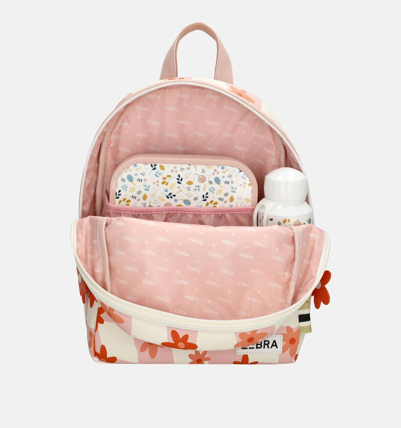 ZEBRA Roze Rugzak Checkered Flowers voor meisjes (364764)
