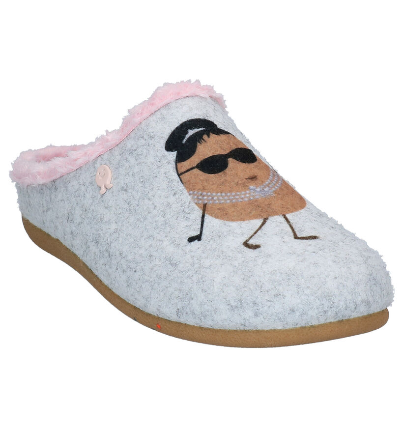 Hot Potatoes Grijze Pantoffels in stof (283240)