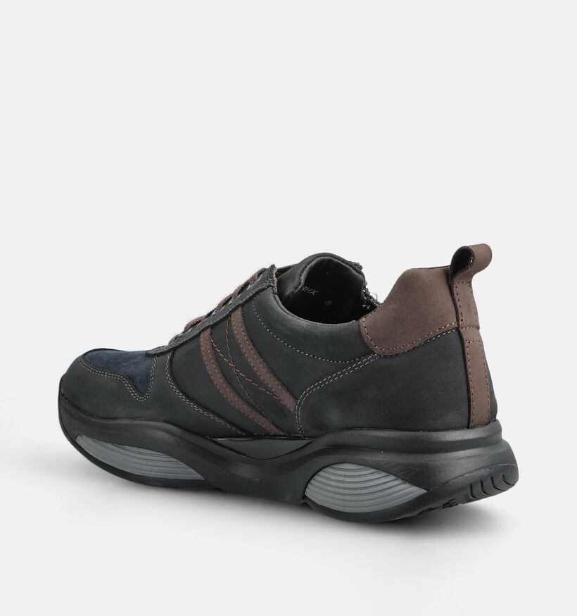 Xsensible Stretchwalker Donkerblauwe Schoenen met Veter en Rits voor heren (379247) - geschikt voor steunzolen