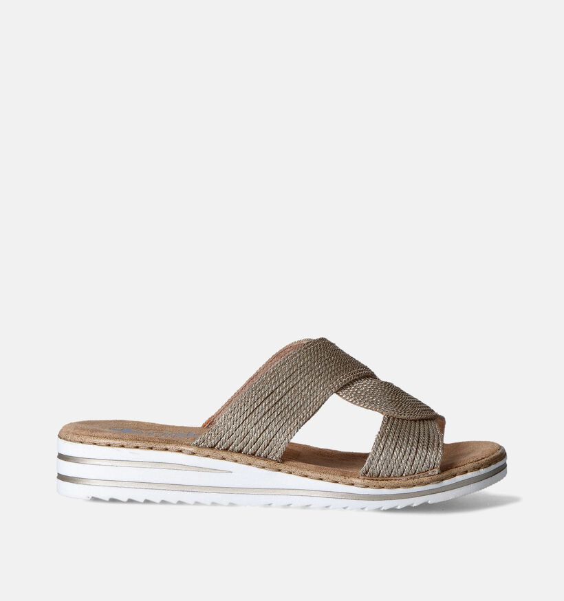 Rieker Gouden Slippers met Sleehak voor dames (354968)