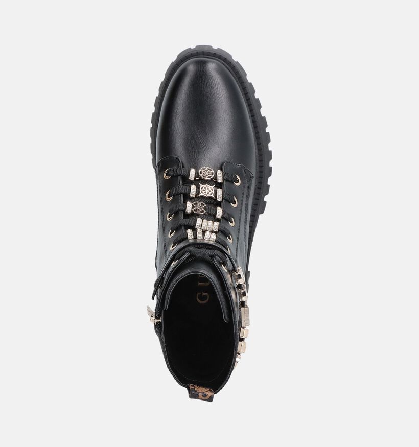 Guess Ficki Boots &agrave; lacets en Noir pour femmes (379514)