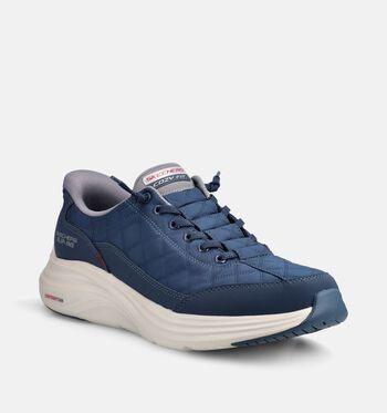 Skechers Memory Foam Low Baskets Noir/Blanc/Bleu