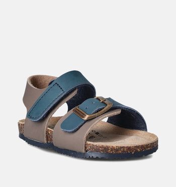 Biomodex Babyschoenen Taupe/Blauw
