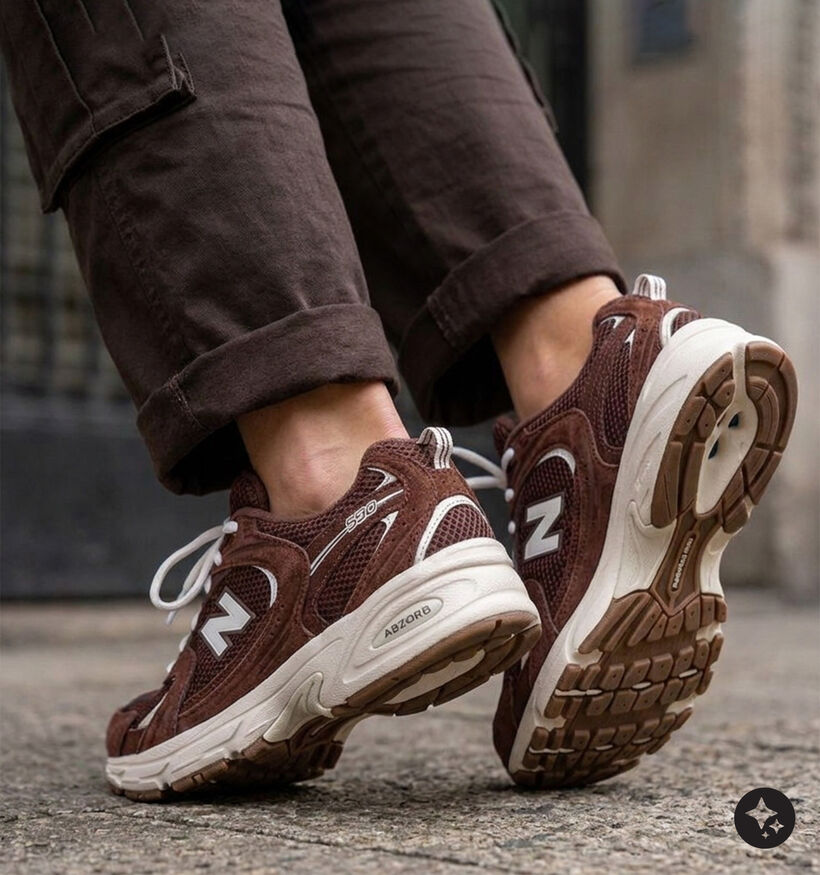 New Balance U 530 Donkerbruine Lage Sneakers voor dames (389995) - geschikt voor steunzolen