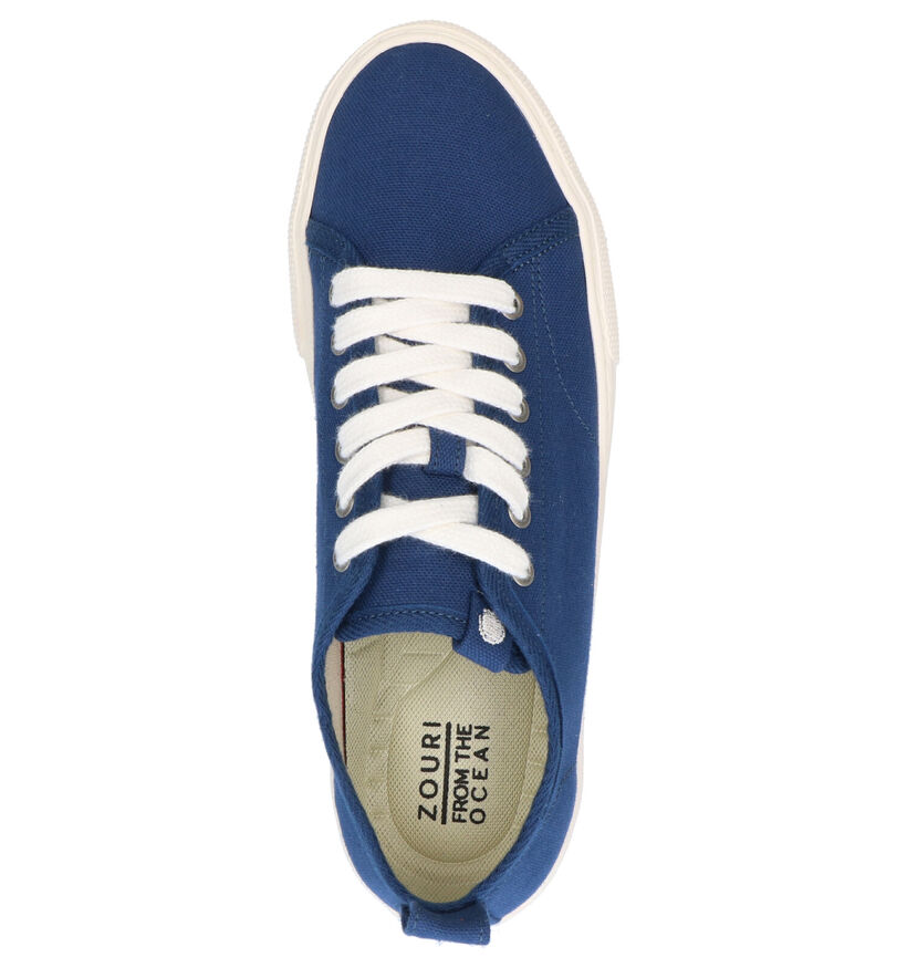 ZOURI Bloom Blauwe Sneakers in stof (275066)