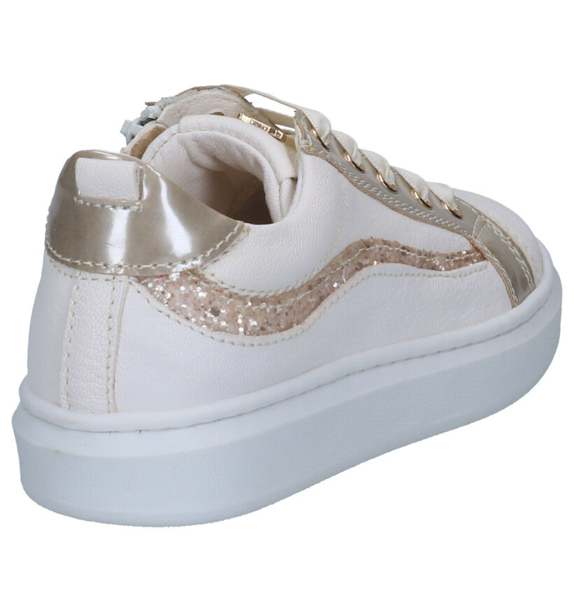 STONES and BONES Witte Lage Schoenen in leer (267251)