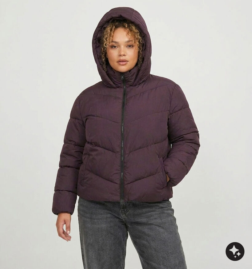 ONLY Carmakoma Clair Bruine Pufferjas met Kap voor dames (378389)